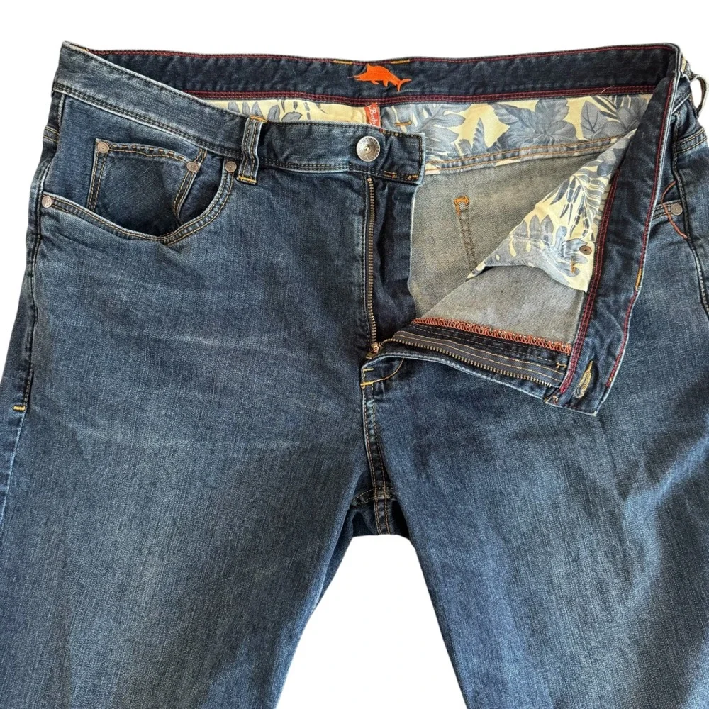 Tommy Bahama 40x29 Dark Wash Tencel Blend Straight Leg Men's Jeans